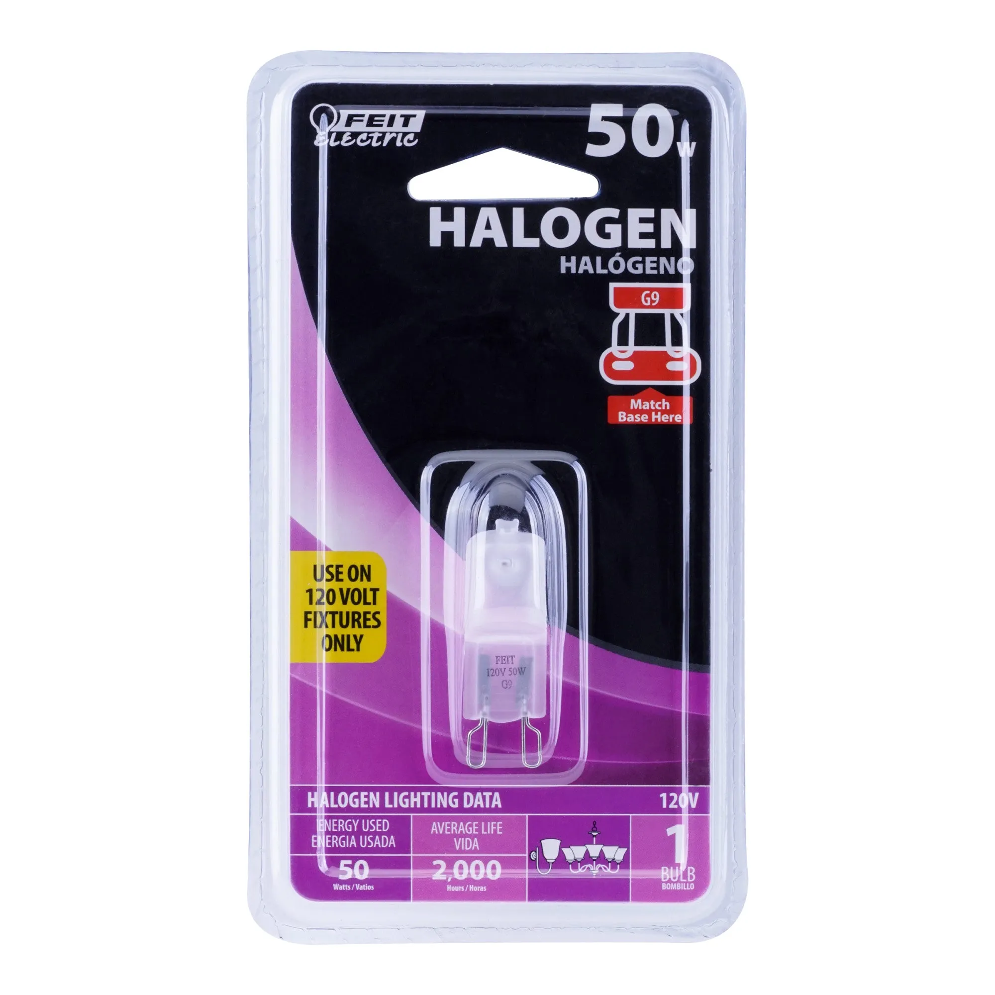 50W Warm White (3000K) G9 Base Halogen JCD Bulb