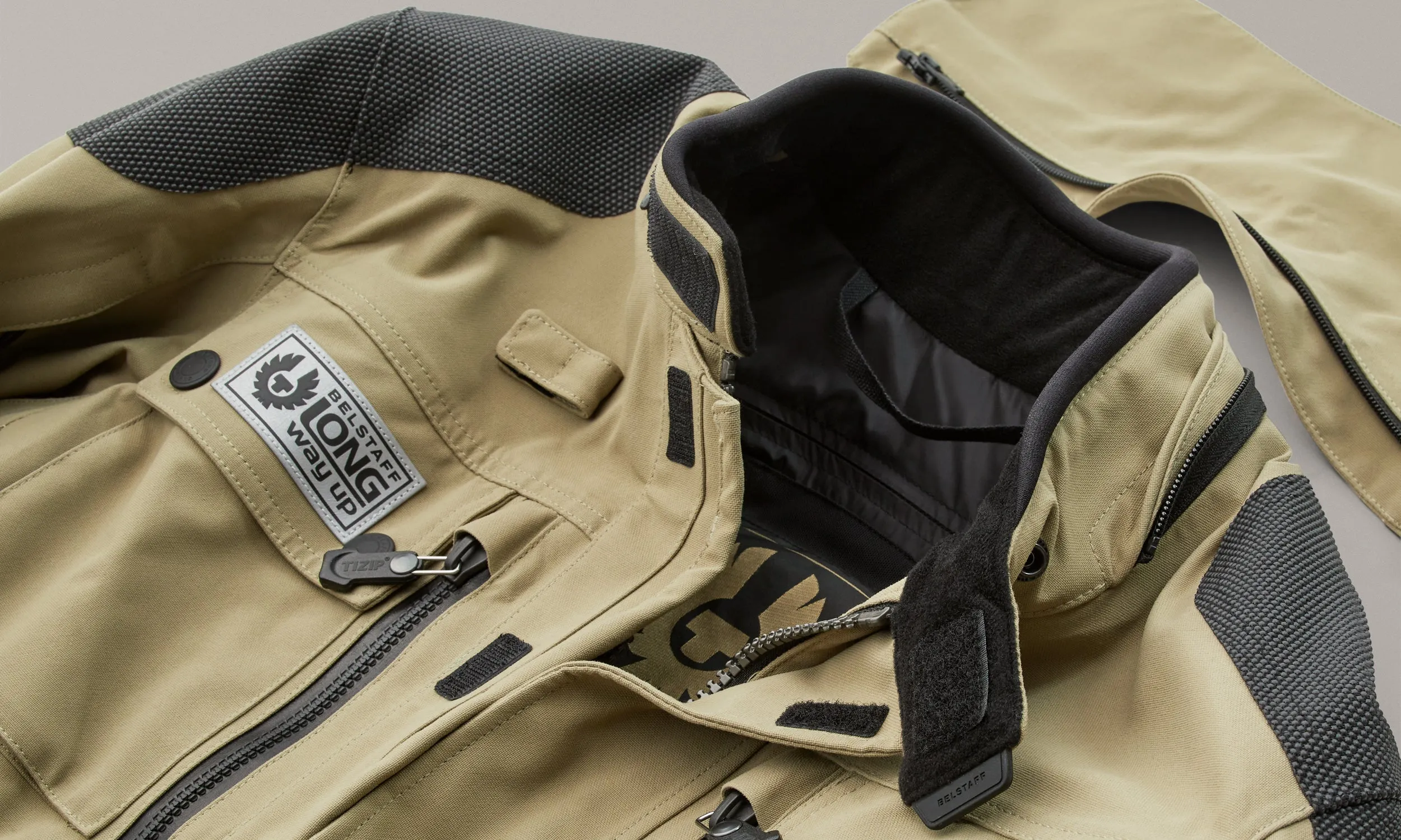 Belstaff Long Way Up Long Way Motorcycle Jacket Gore-Tex Pro 3L - Sand