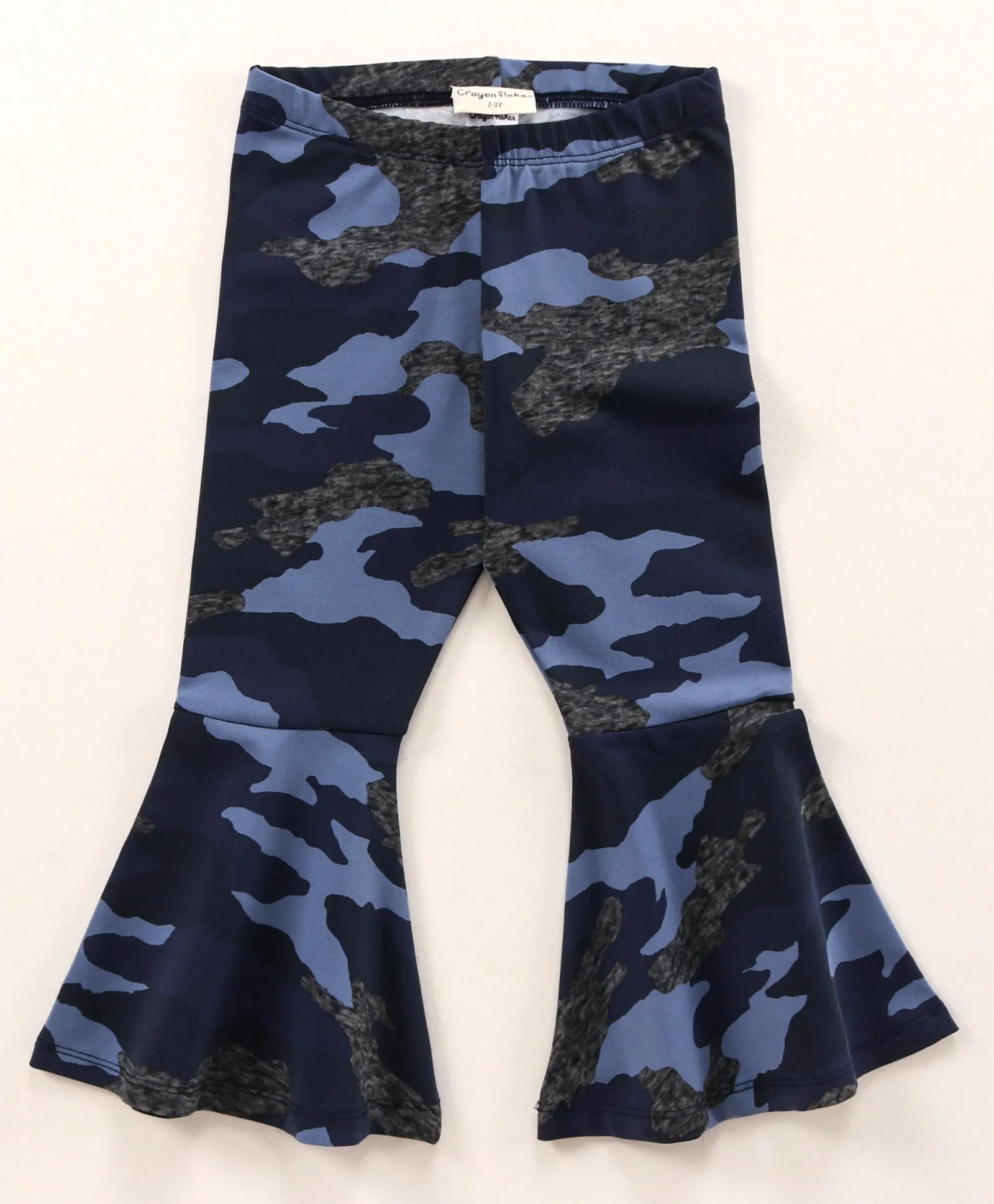 Camouflage Frill Top Bootcut Pants Set