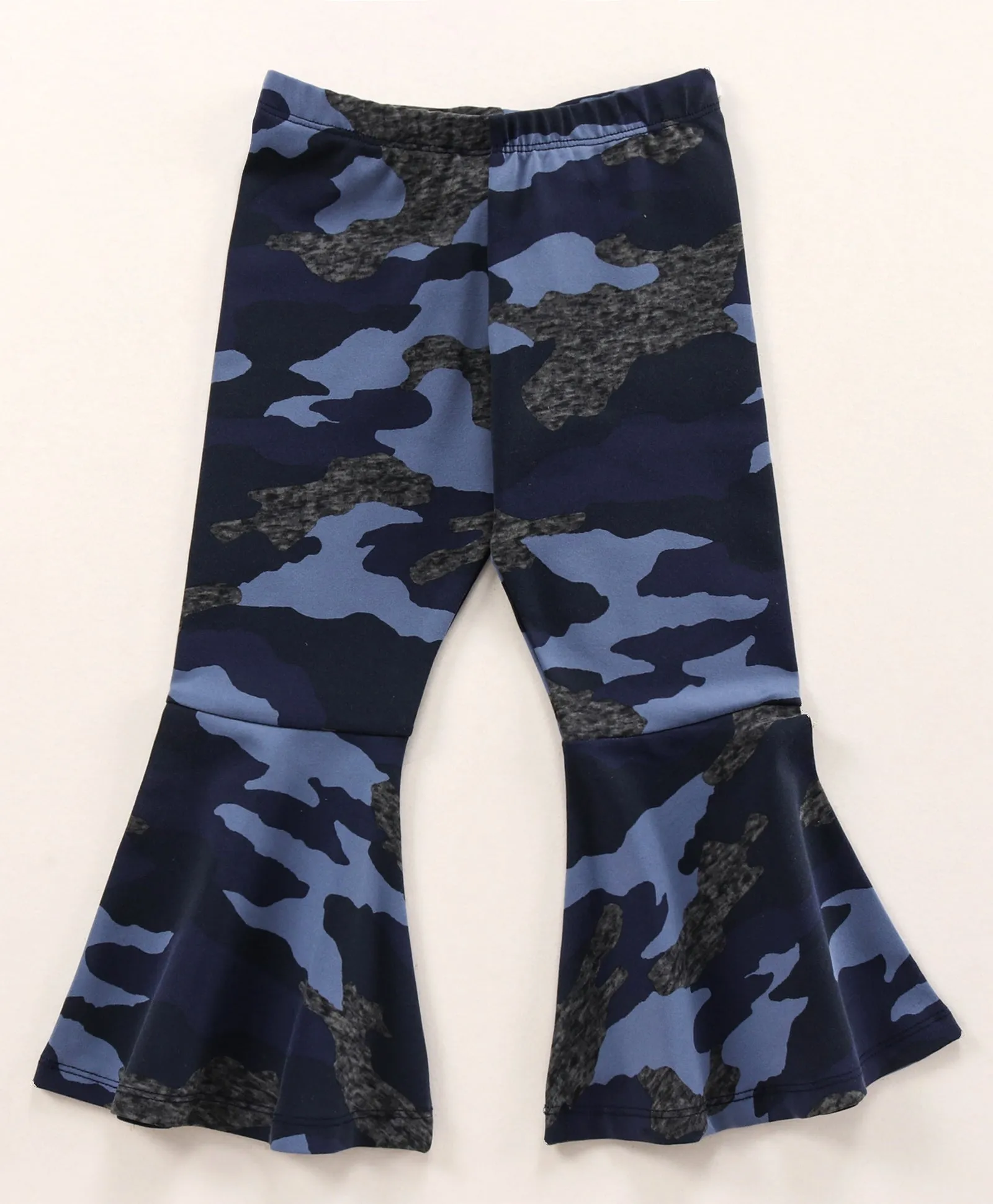Camouflage Frill Top Bootcut Pants Set