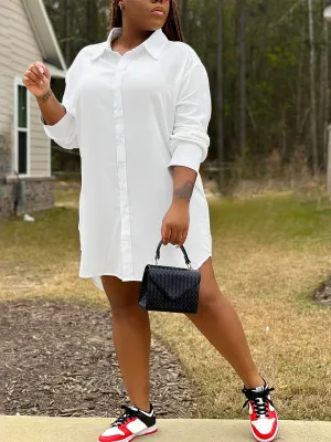 Casual Button up Long Dress