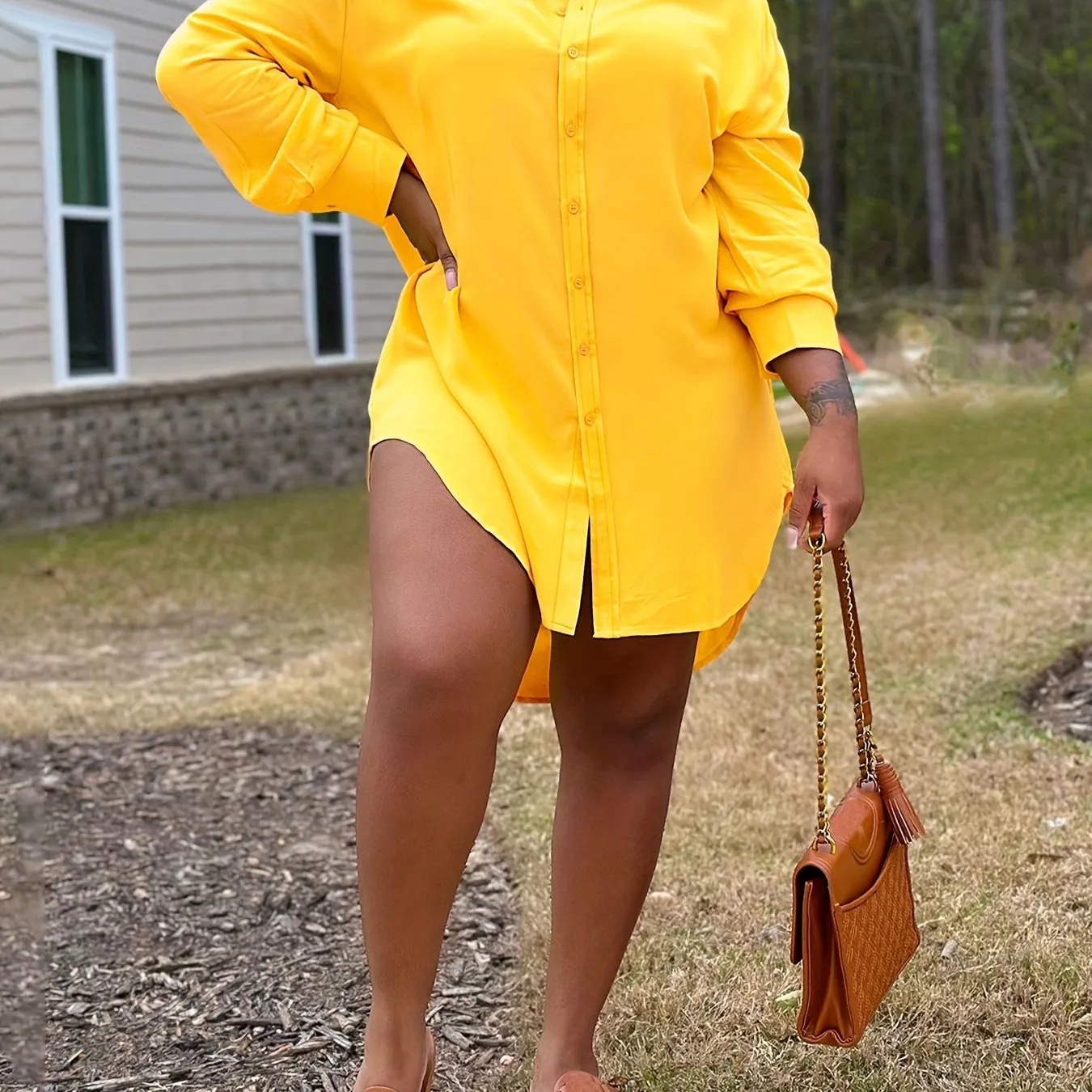 Casual Button up Long Dress