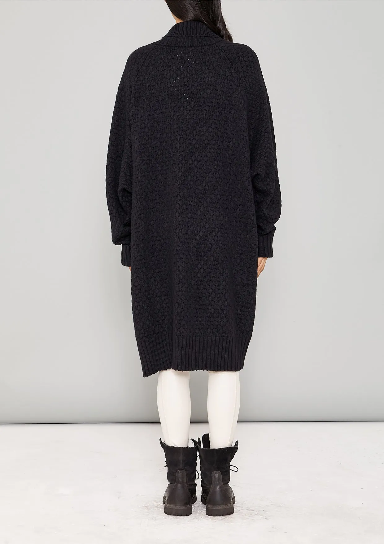 COZY CARDIGAN - KNIT PEARL black