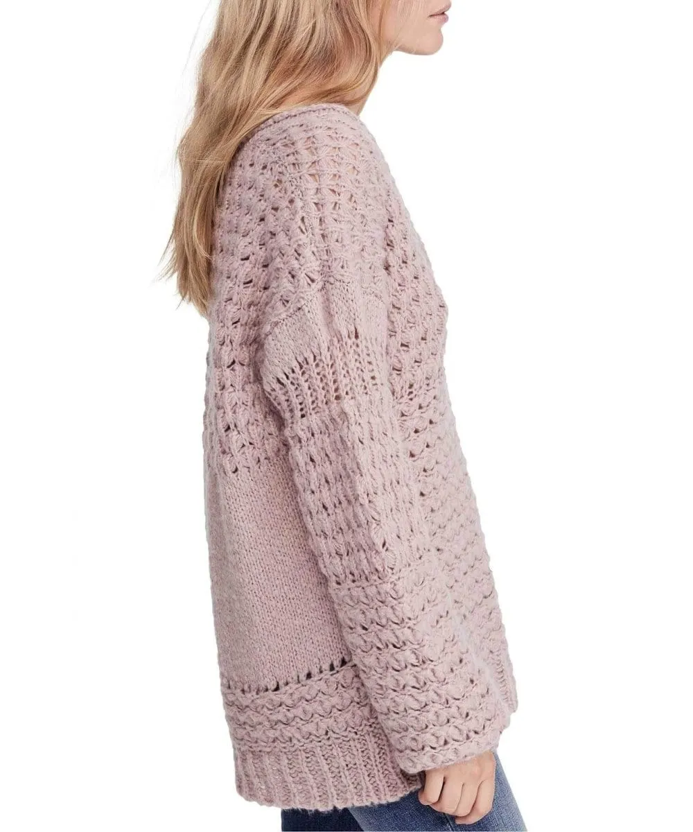 Crashing Waves Pullover, Mauve