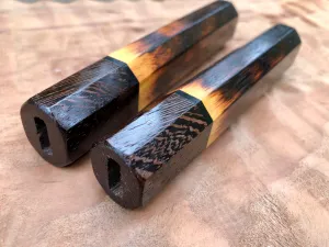 Custom Japanese Knife Handle - Burnt Osage Orange and Wenge