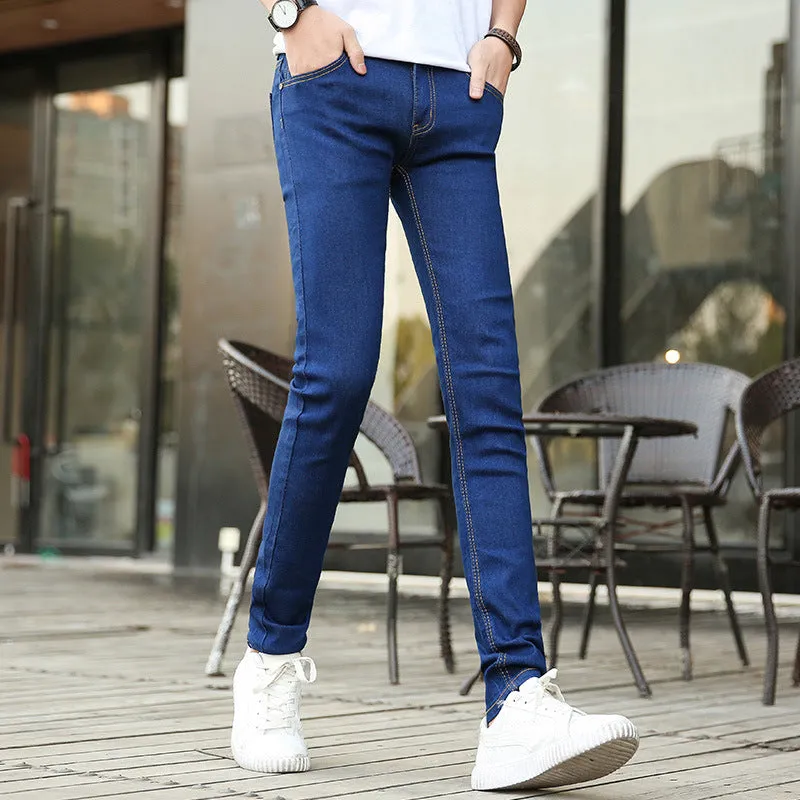 Denim Pants Slim Look Slim-Fit Teens Stretchable Trendy Pants