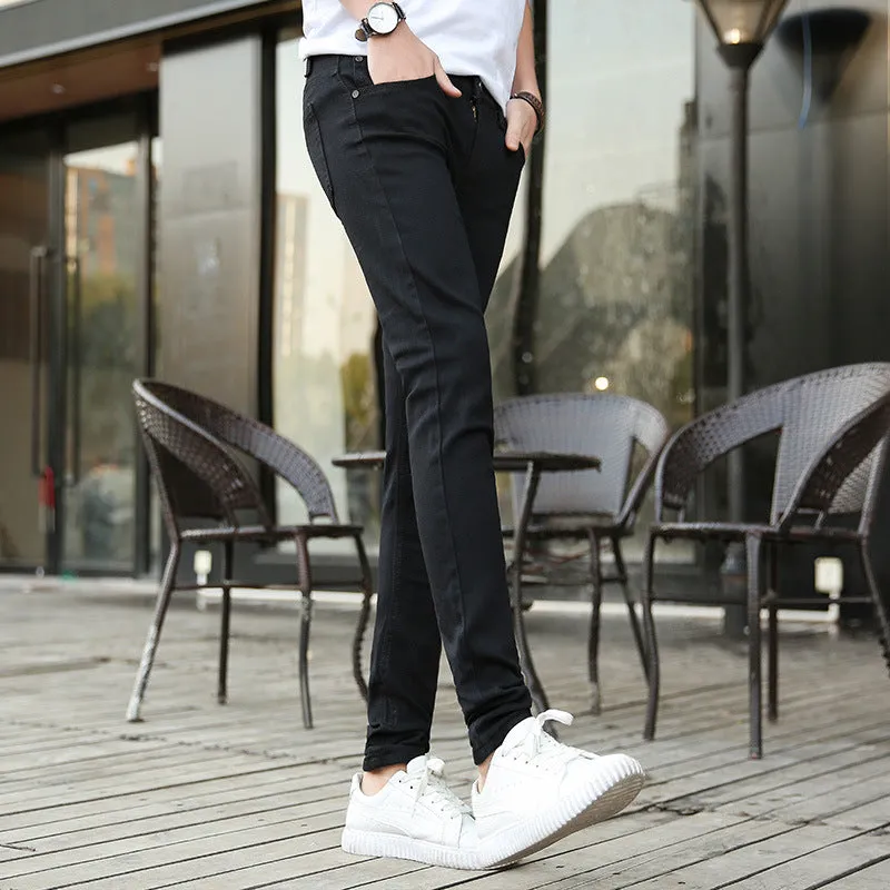 Denim Pants Slim Look Slim-Fit Teens Stretchable Trendy Pants