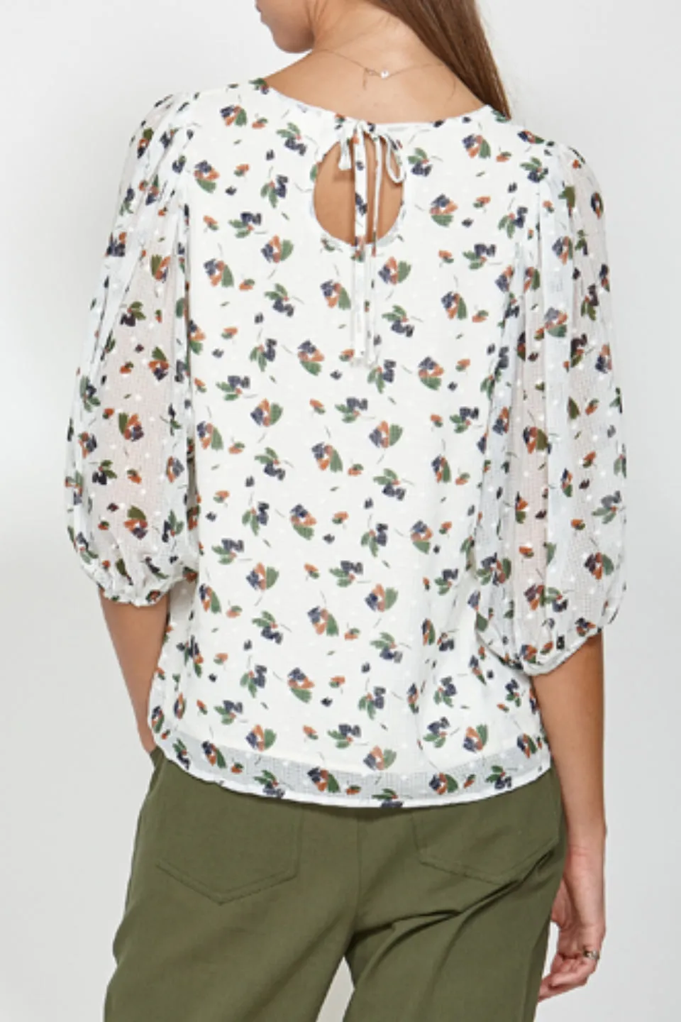 Expel Vanilla Puff Sleeve Blouse