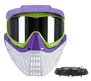 JT Spectra Proflex LE Goggle - Purple/Lime/White - w/ Prism 2.0 Chrome Lens   Vortex II Fan
