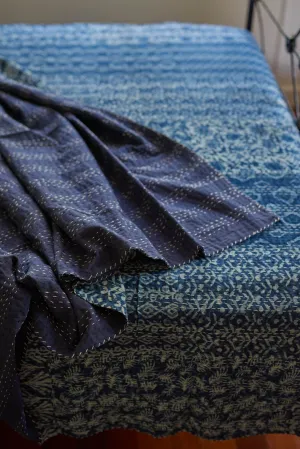 Kantha Quilt Indigo Patchwork