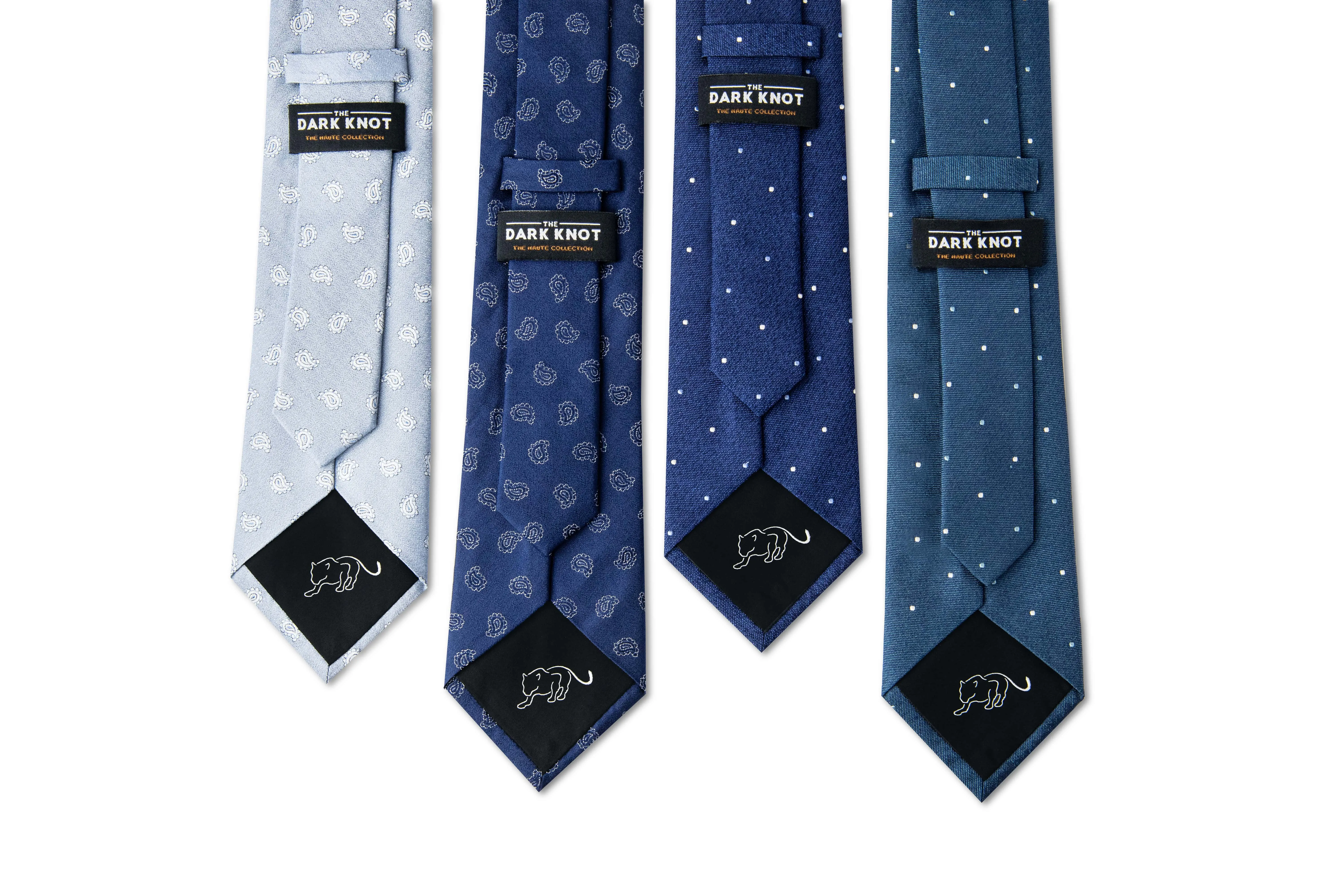Lake Luzerne Polka Dot Silk Tie, Navy / White / Light Blue