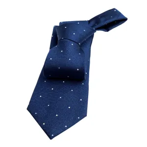 Lake Luzerne Polka Dot Silk Tie, Navy / White / Light Blue