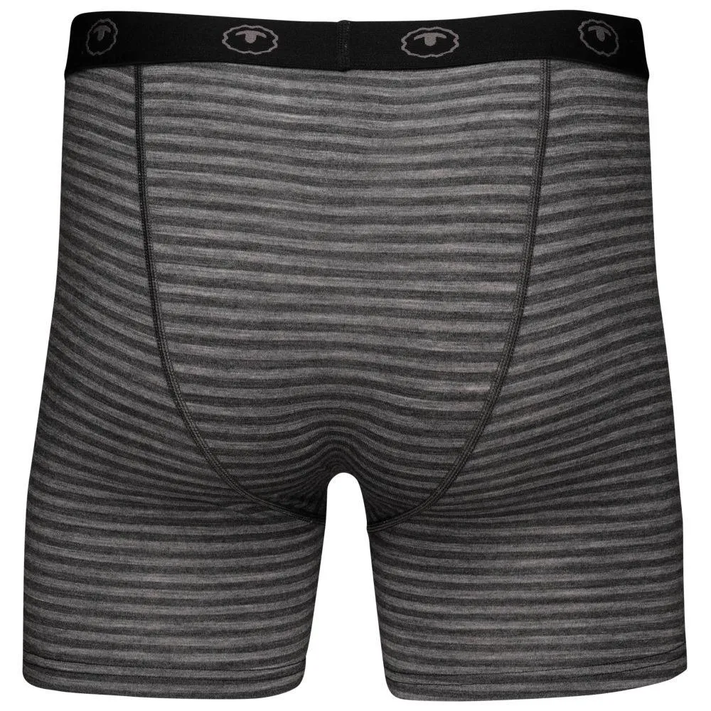 Mens Merino 180 Boxers (Mini Stripe Smoke/Charcoal)