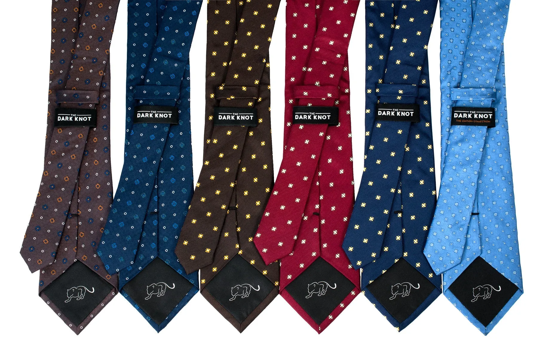 Millville Foulard Silk Tie, Navy / Gold