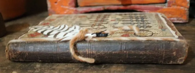 Pennsylvania Dutch Ledger Bird Pen Wipe Inkwell Gathering