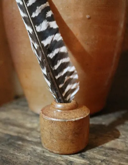 Pennsylvania Dutch Ledger Bird Pen Wipe Inkwell Gathering
