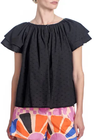 PENNY TOP-EMBROIDERED