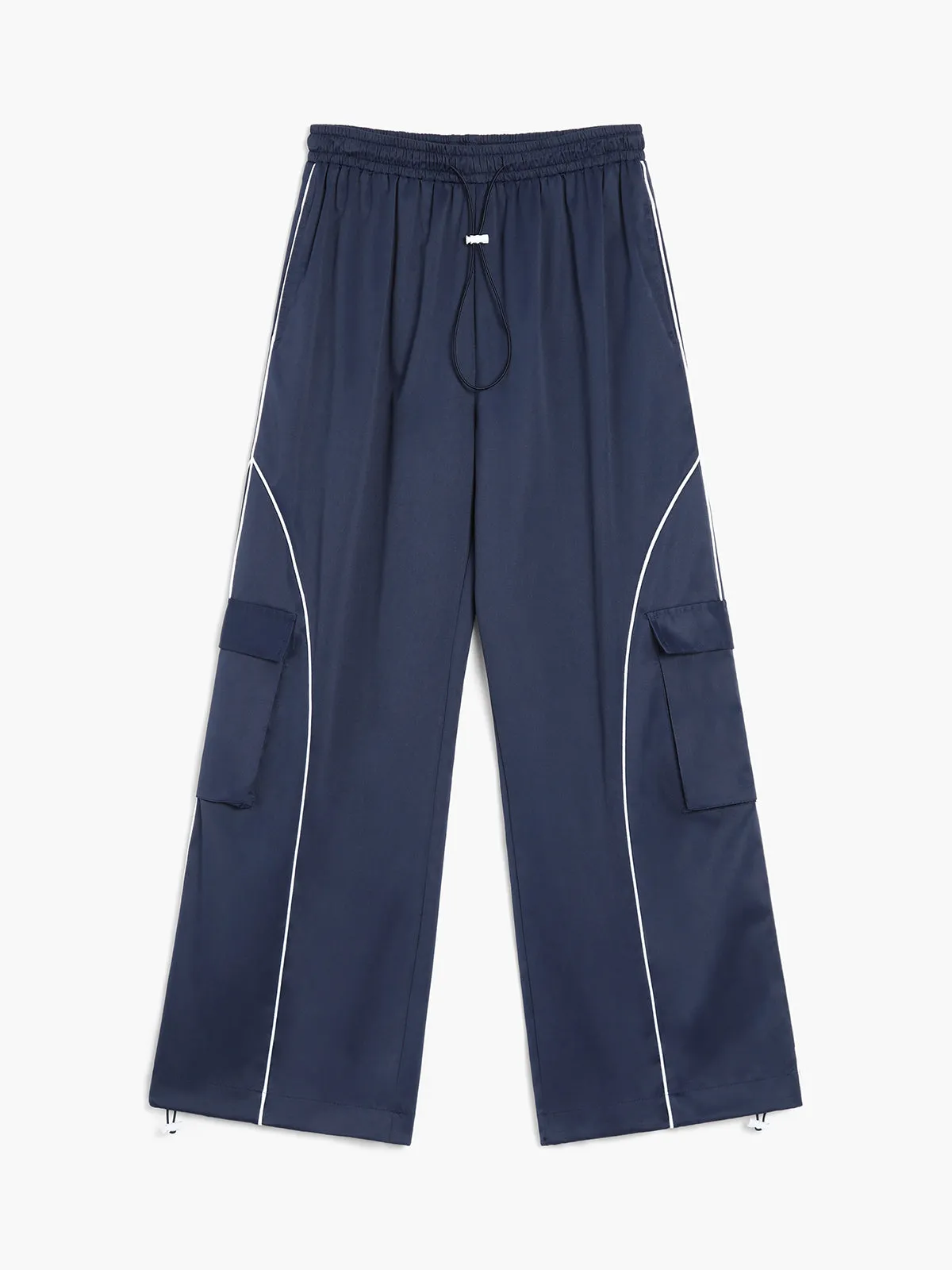 Places To Be Trendy Pockets Cargo Parachute Pants