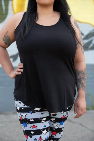 Serena Black Sleeveless Top MEDIUM
