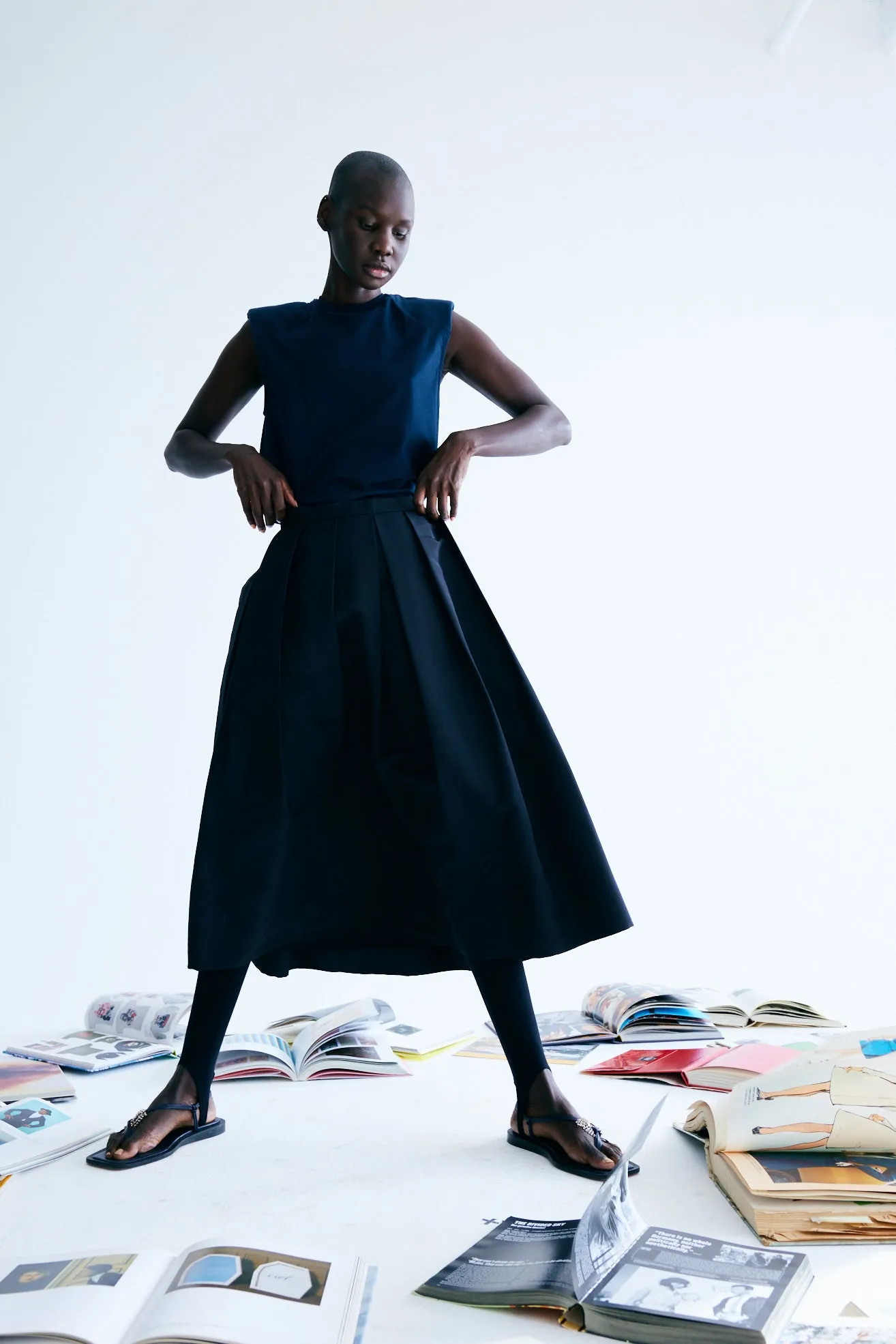 Silk Faille Full Skirt