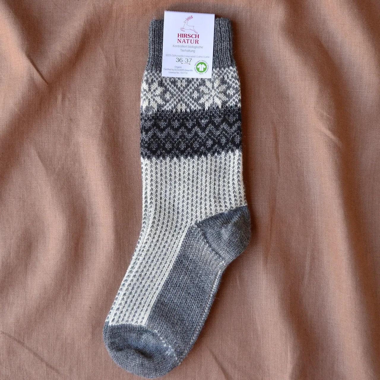 Snowfall Socks - Organic Merino (Adults 36-43)
