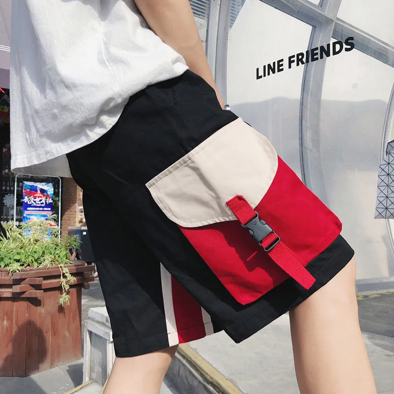 Summer Men Shorts Bermuda INS Loose Plus Size Casual Korean Trendy Cargo Pants Bermuda Shorts