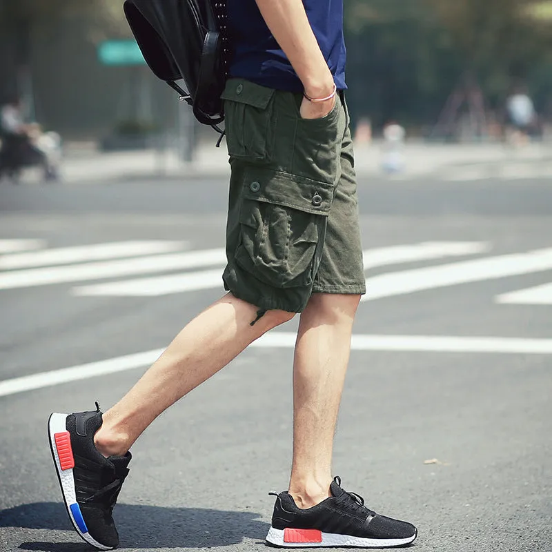 Summer Men Shorts Bermuda INS Loose Plus Size Casual Korean Trendy Cargo Pants Bermuda Shorts