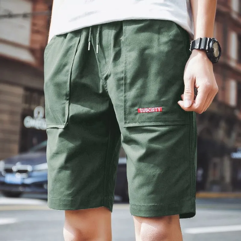 Summer Men Shorts Bermuda INS Loose Plus Size Casual Korean Trendy Cargo Pants Bermuda Shorts
