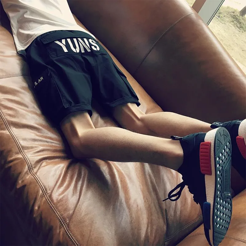 Summer Men Shorts Bermuda INS Loose Plus Size Casual Korean Trendy Cargo Pants Bermuda Shorts