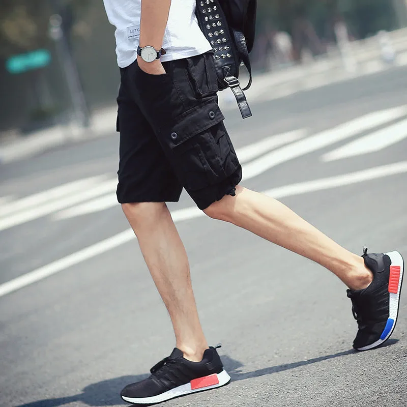 Summer Men Shorts Bermuda INS Loose Plus Size Casual Korean Trendy Cargo Pants Bermuda Shorts