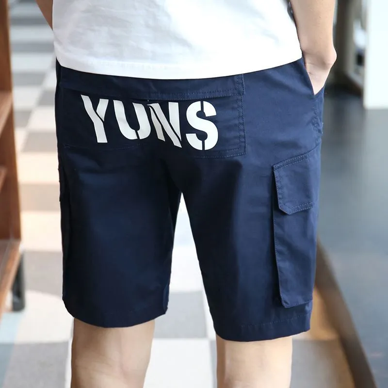 Summer Men Shorts Bermuda INS Loose Plus Size Casual Korean Trendy Cargo Pants Bermuda Shorts