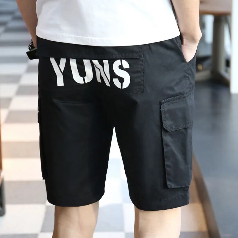 Summer Men Shorts Bermuda INS Loose Plus Size Casual Korean Trendy Cargo Pants Bermuda Shorts