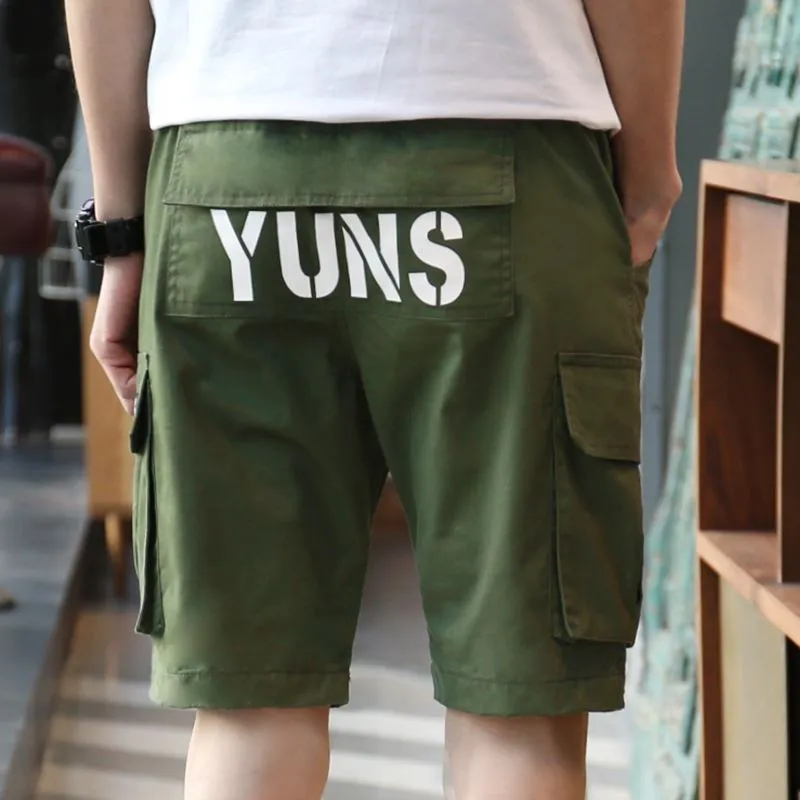 Summer Men Shorts Bermuda INS Loose Plus Size Casual Korean Trendy Cargo Pants Bermuda Shorts