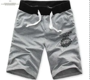 Trendy Solid Colored Men Korean Cozy Plus Size DrawstringSport Pants Bermuda Shorts