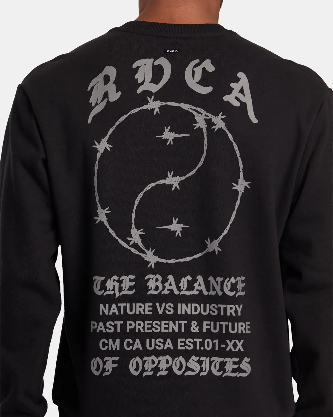 VA Barb Crew Neck Sweatshirt - Black