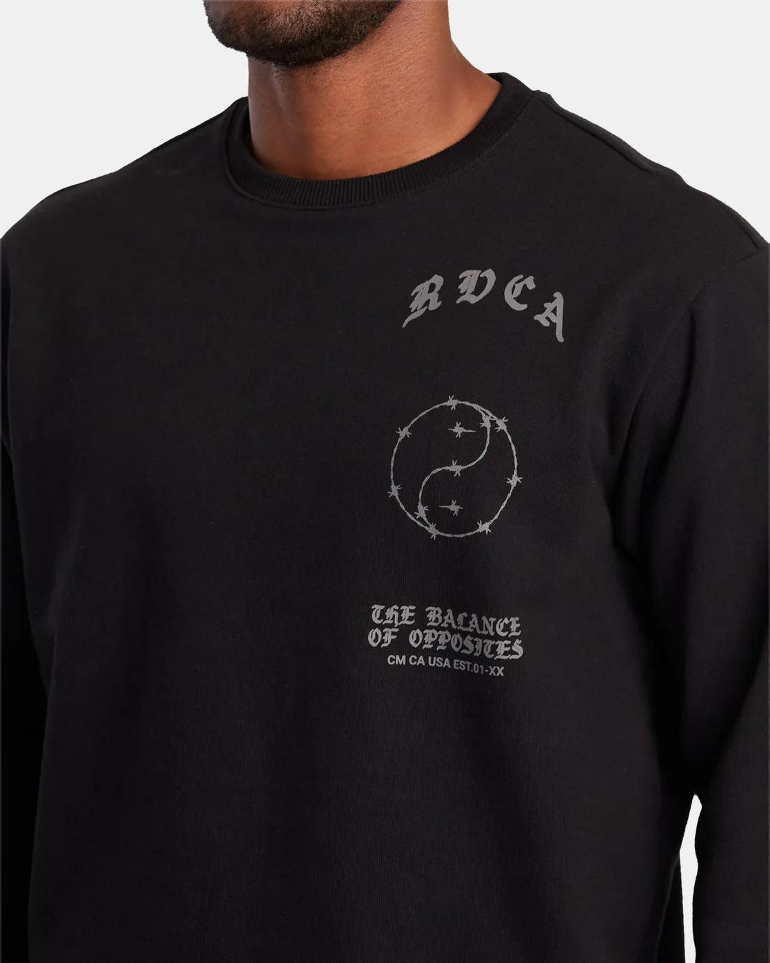 VA Barb Crew Neck Sweatshirt - Black