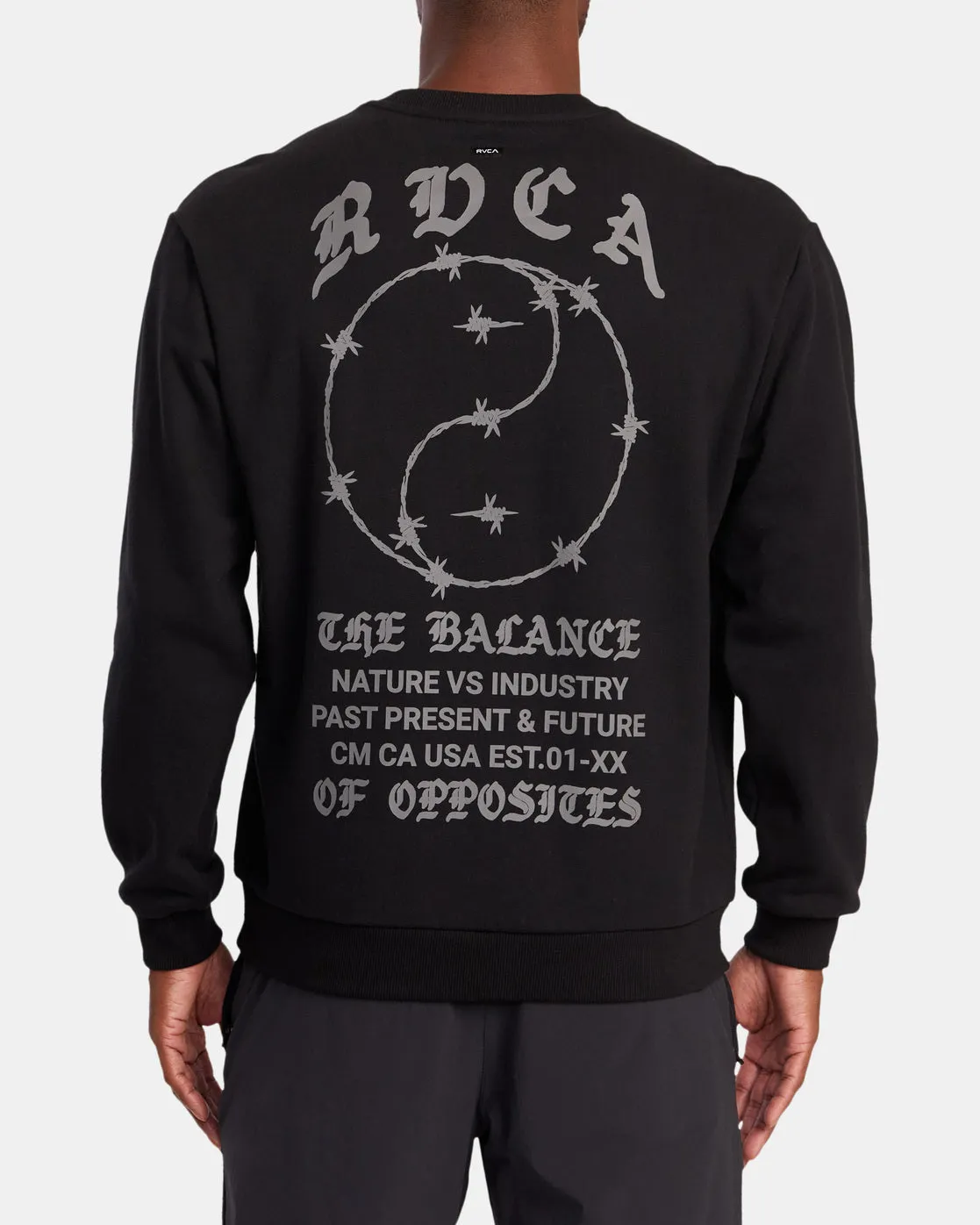 VA Barb Crew Neck Sweatshirt - Black