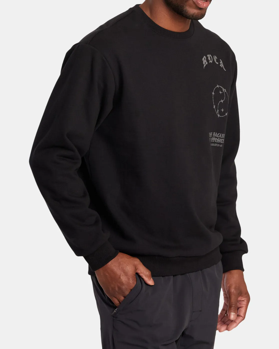 VA Barb Crew Neck Sweatshirt - Black